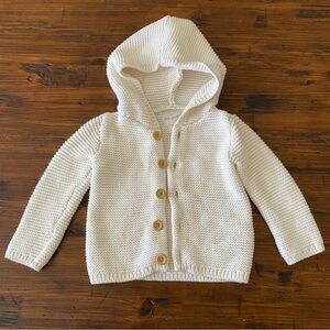 Carters Baby Sweater Cardigan size 12 months 100% Organic Cotton Beige